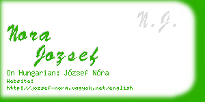 nora jozsef business card